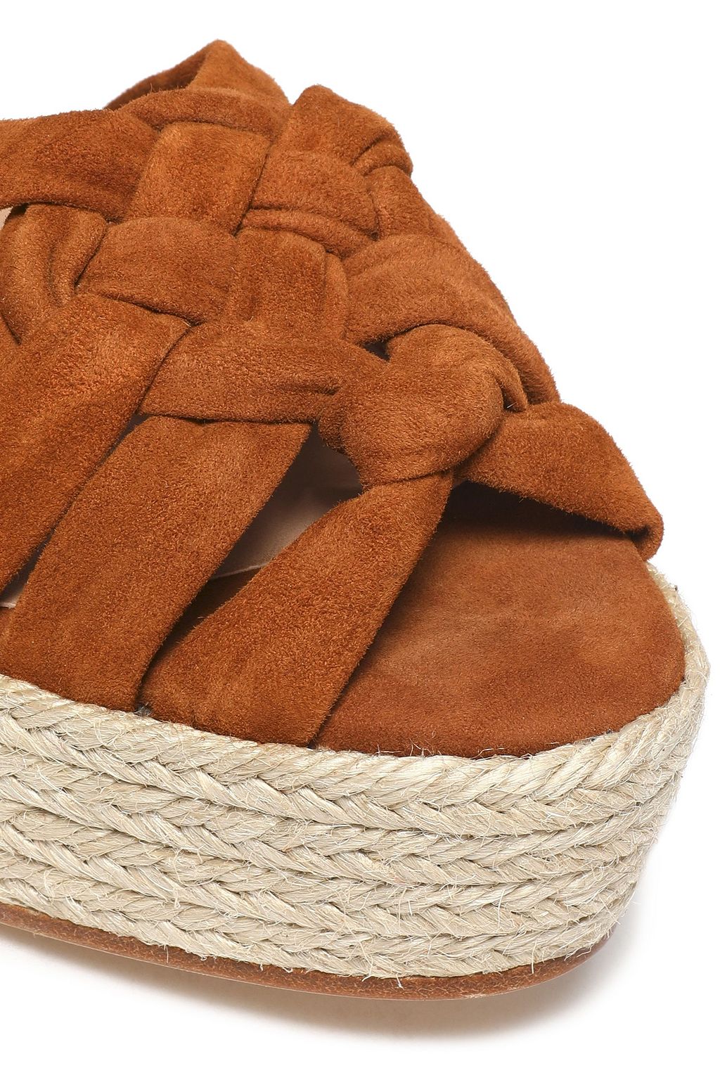 CASTAÑER Knotted suede espadrille wedge sandals