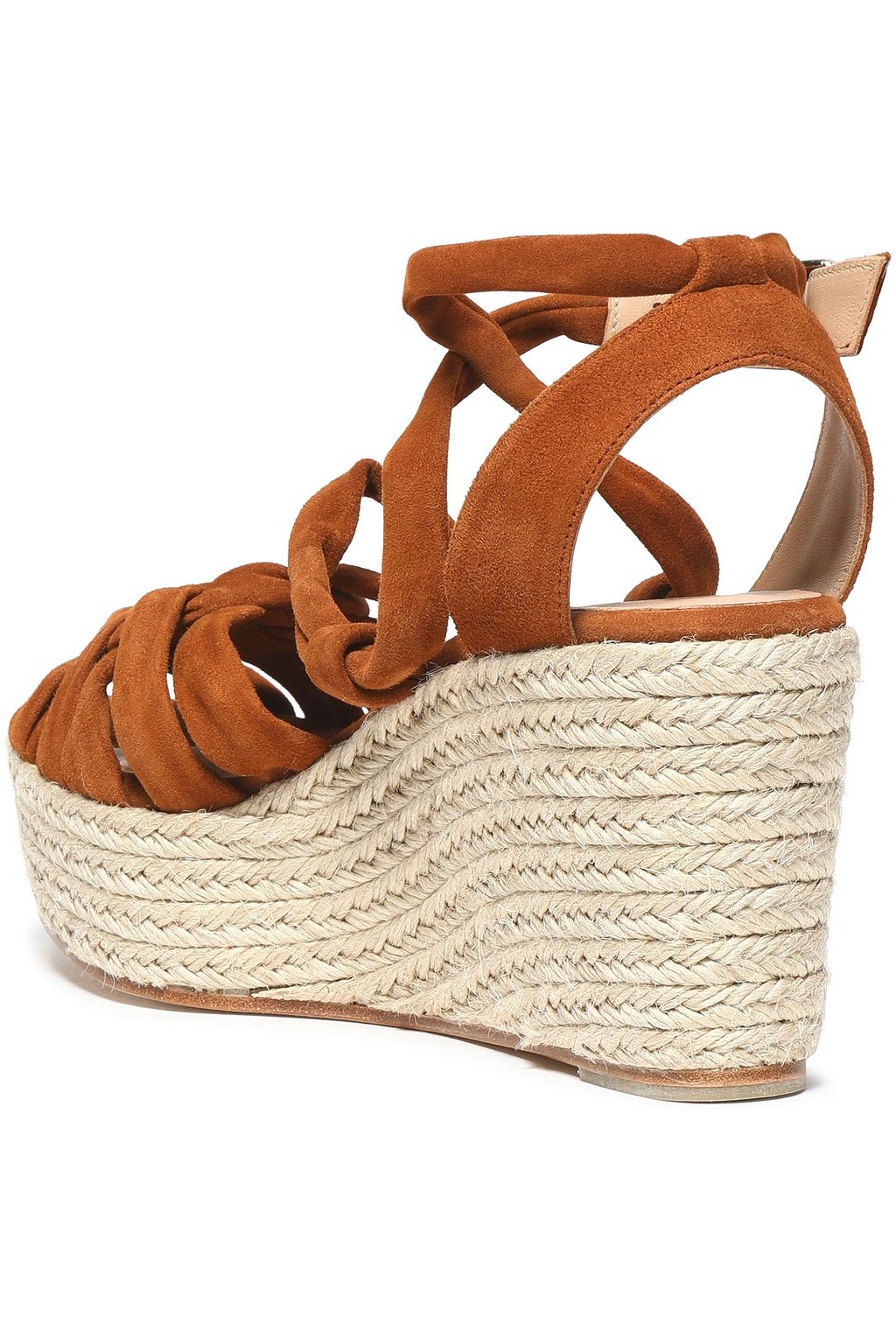 CASTAÑER Knotted suede espadrille wedge sandals