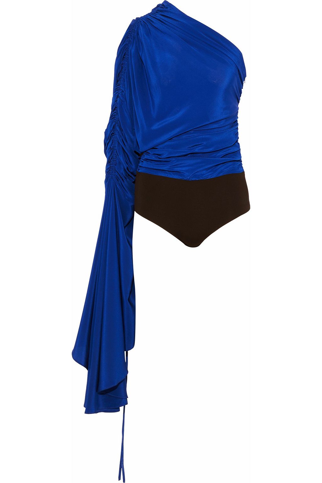 blue satin bodysuit