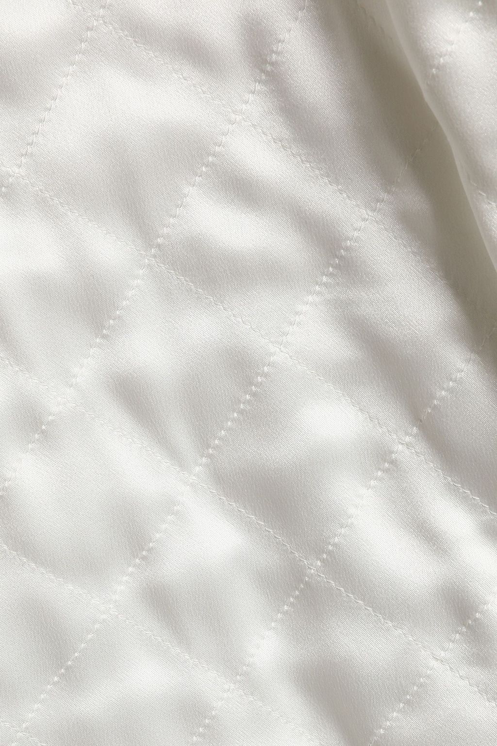 JW ANDERSON Pussy-bow jersey-paneled crepe blouse