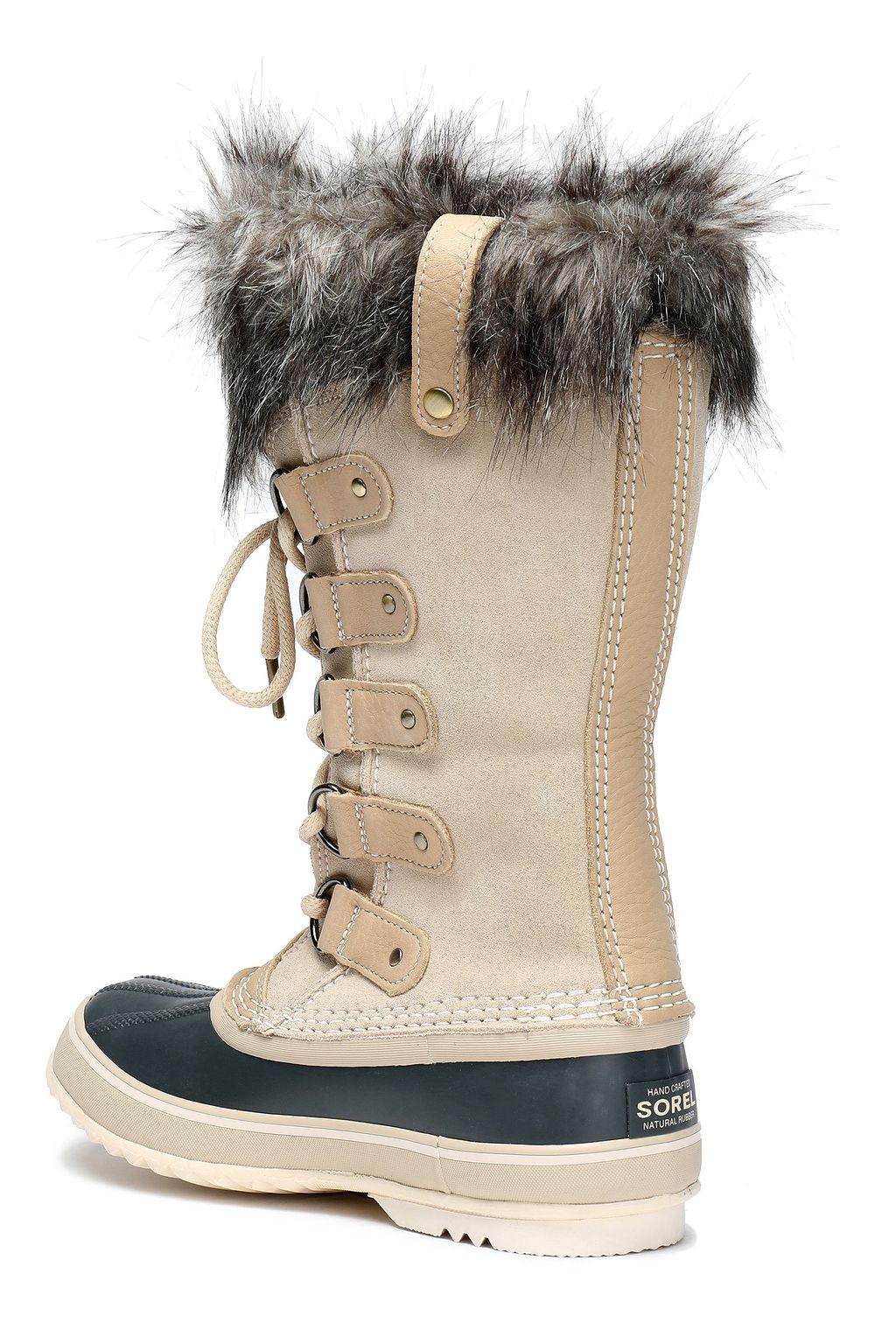 SOREL Faux fur-trimmed suede ankle boots