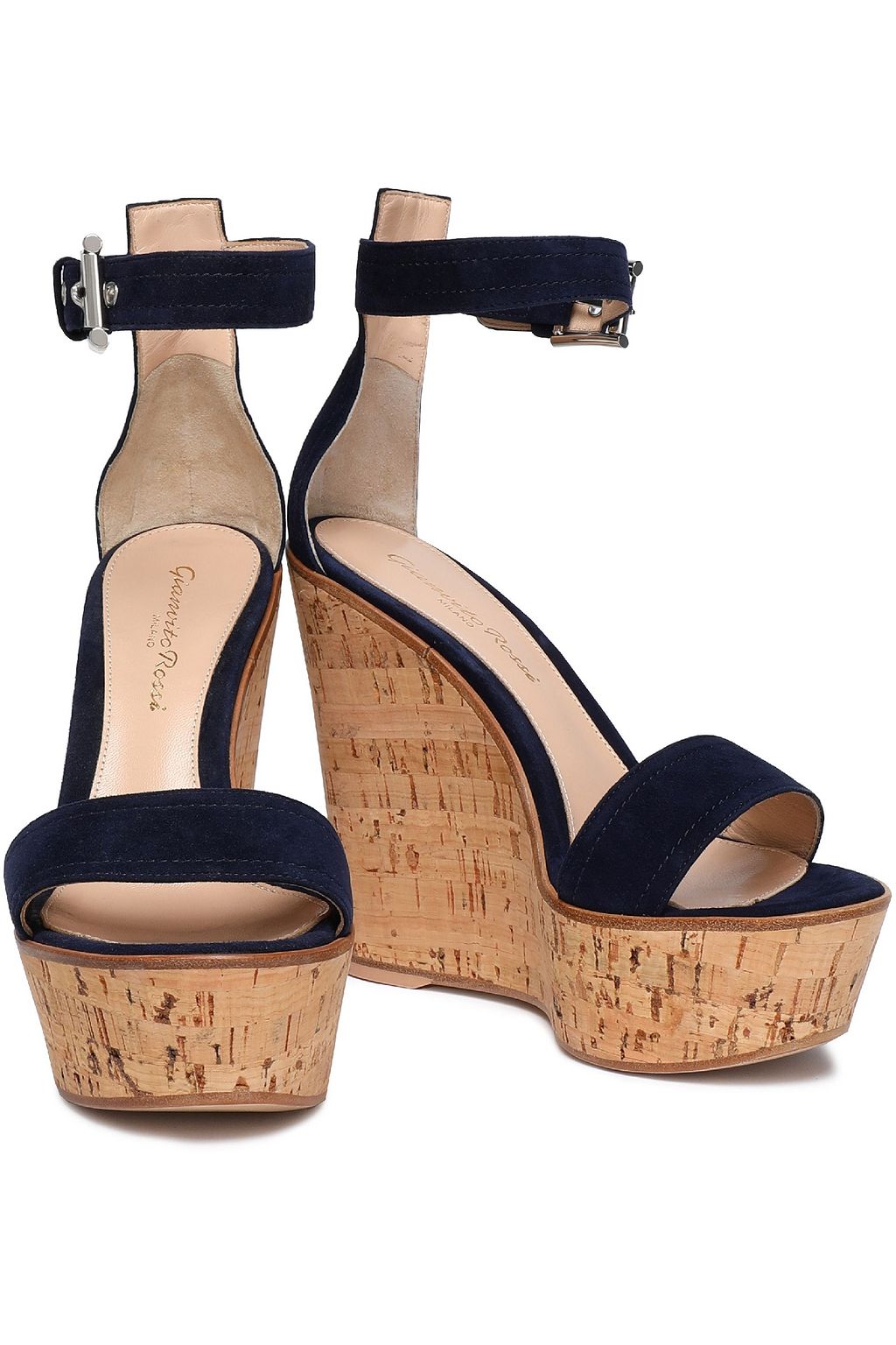 GIANVITO ROSSI Suede wedge sandals
