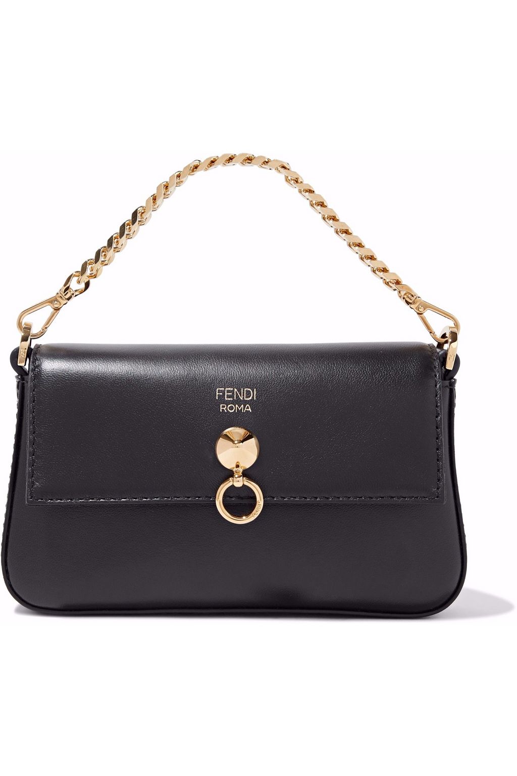 fendi baguette mini leather shoulder bag