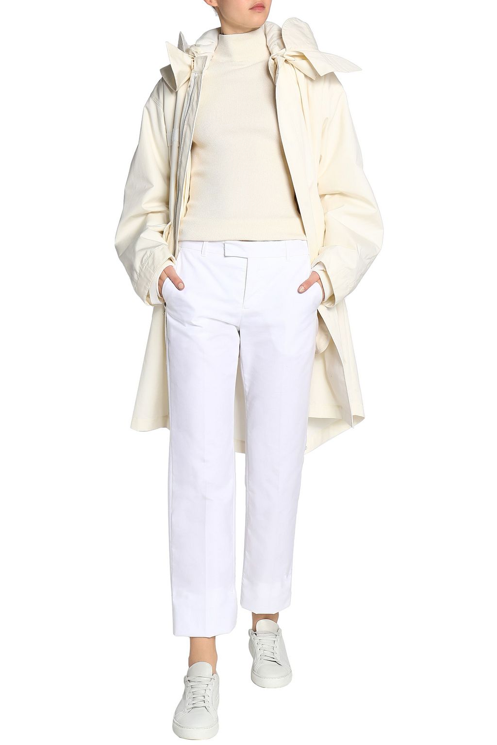 HELMUT LANG Shearling-lined cotton-twill hooded parka
