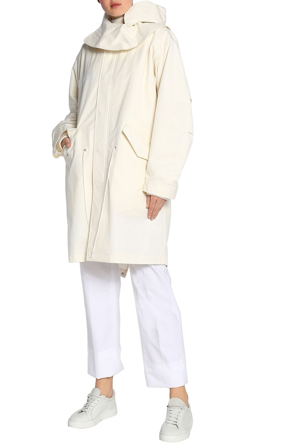 HELMUT LANG Shearling-lined cotton-twill hooded parka