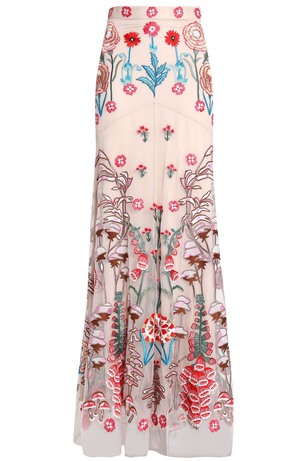 floral tulle maxi skirt