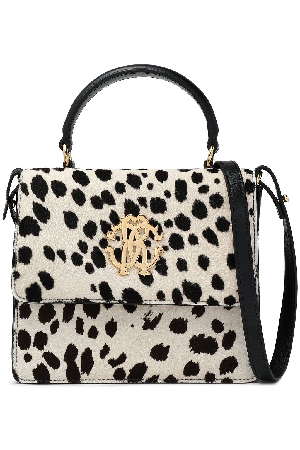 ROBERTO CAVALLI Printed calf-hair shoulder bag