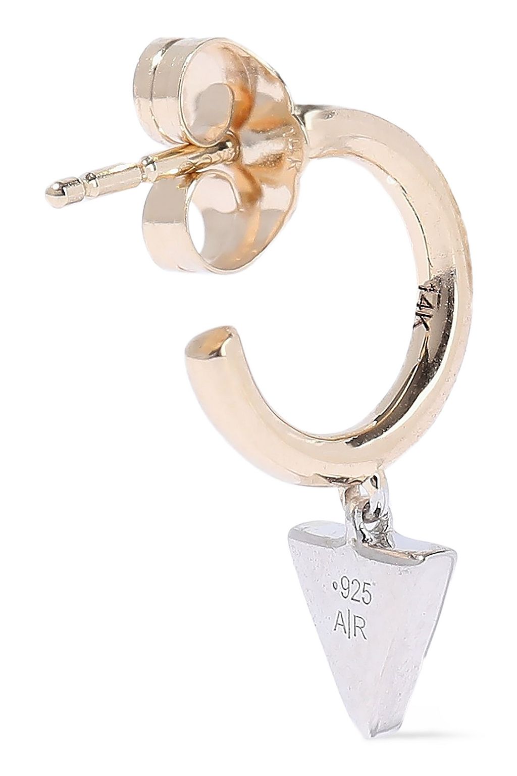 ADINA REYTER 14-karat gold, sterling silver and diamond earrings