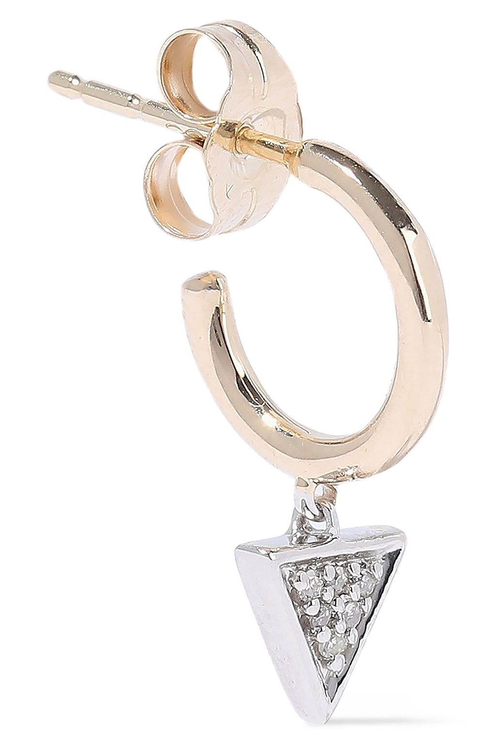 ADINA REYTER 14-karat gold, sterling silver and diamond earrings