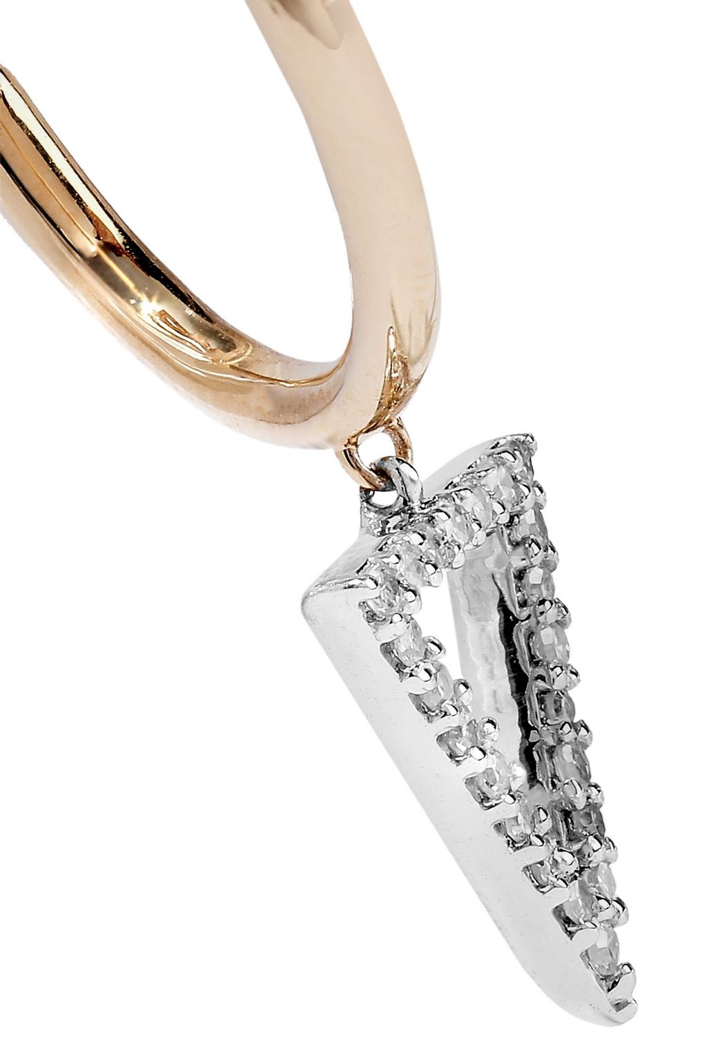 ADINA REYTER 14-karat gold, sterling silver and diamond earrings