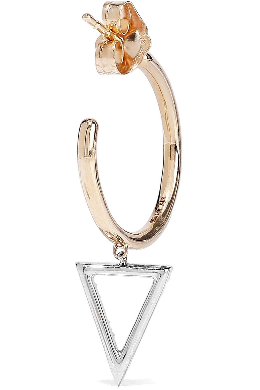 ADINA REYTER 14-karat gold, sterling silver and diamond earrings