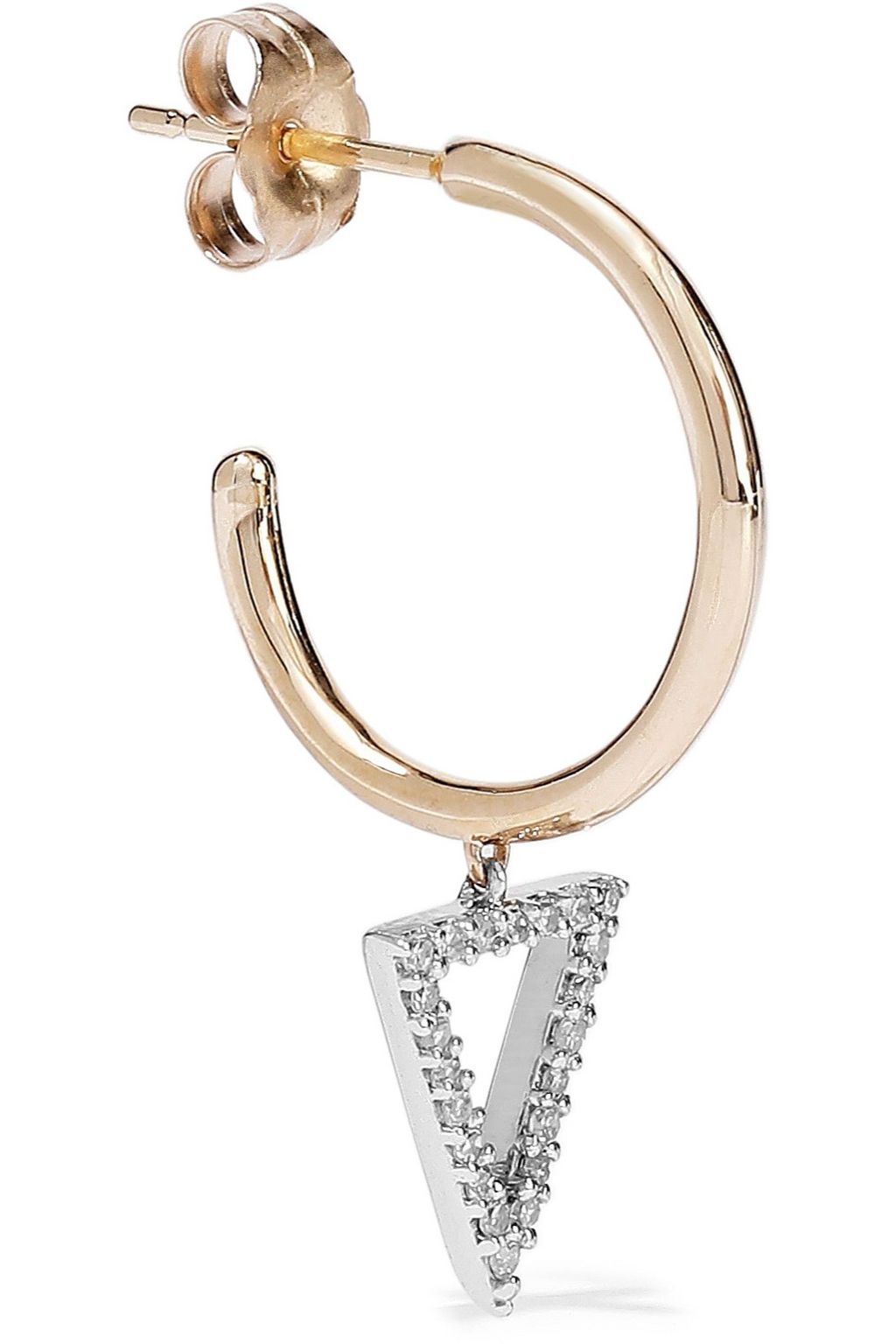 ADINA REYTER 14-karat gold, sterling silver and diamond earrings