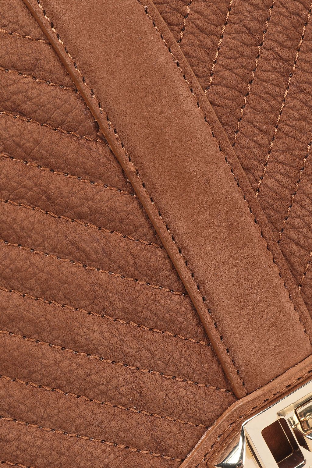 REBECCA MINKOFF Love quilted textured-nubuck shoulder bag