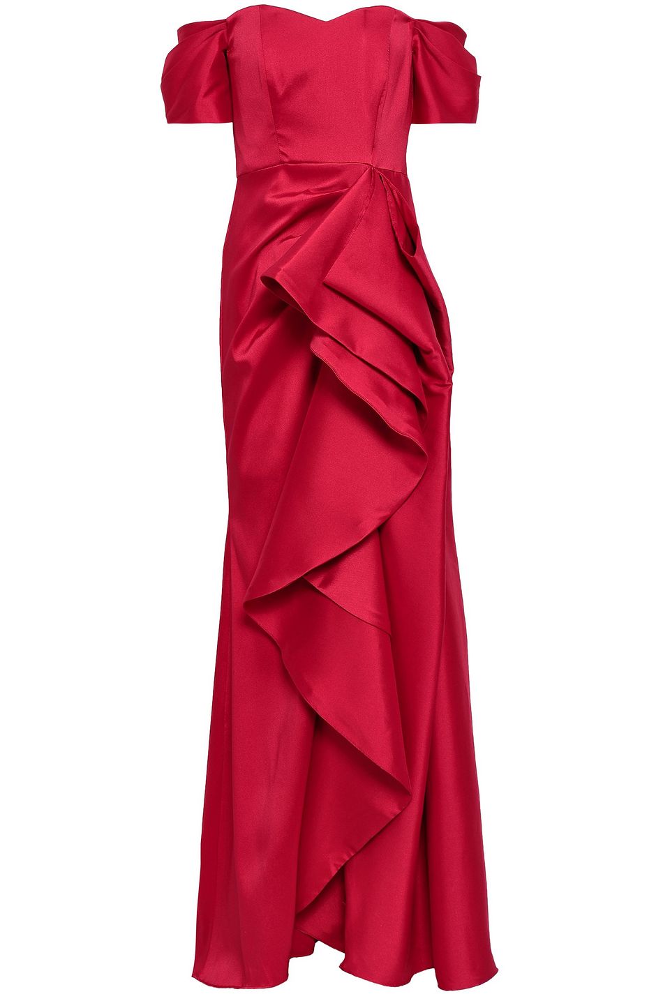 badgley mischka red dress