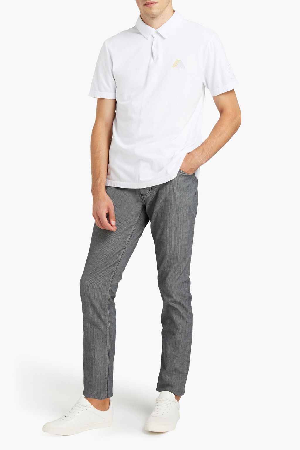 JAMES PERSE Supima cotton-jersey polo shirt