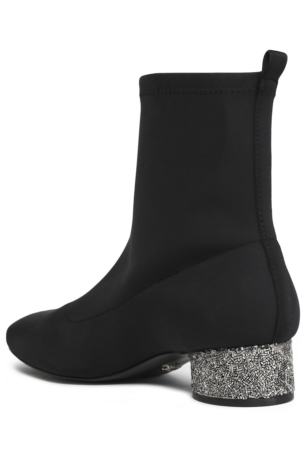 DONNA KARAN Embellished stretch-knit sock boots