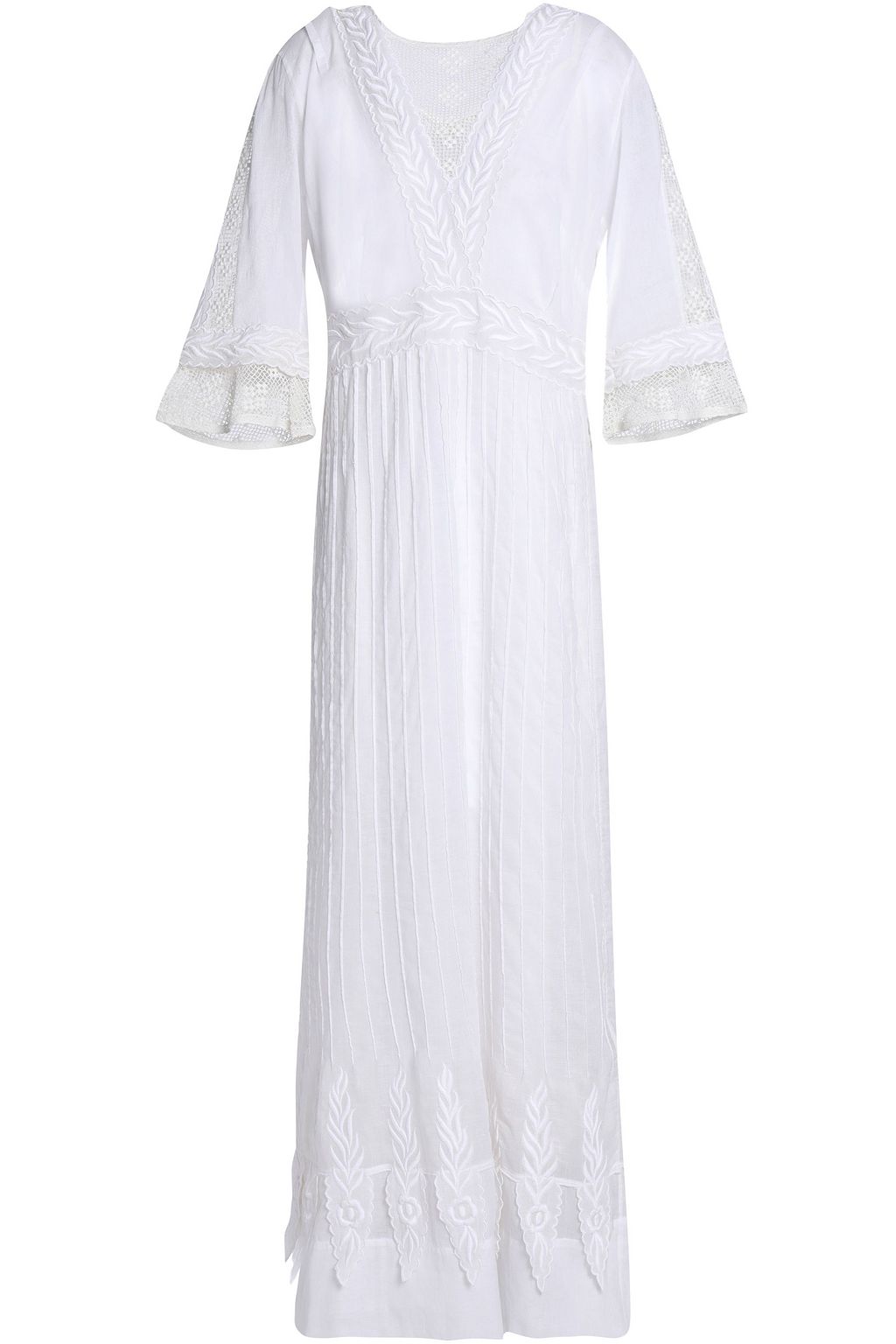 white gauze maxi dress