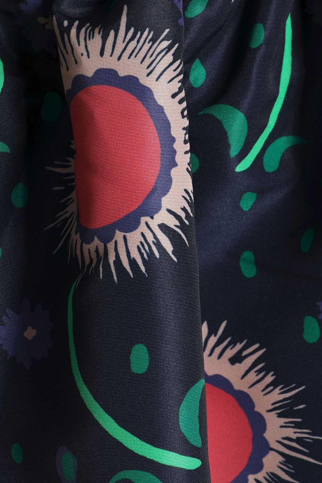 REDVALENTINO Flared printed faille mini skirt