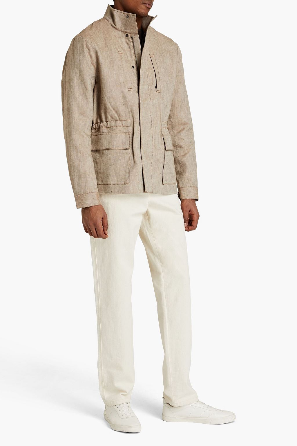 JAMES PERSE Cotton and linen-blend canvas jacket