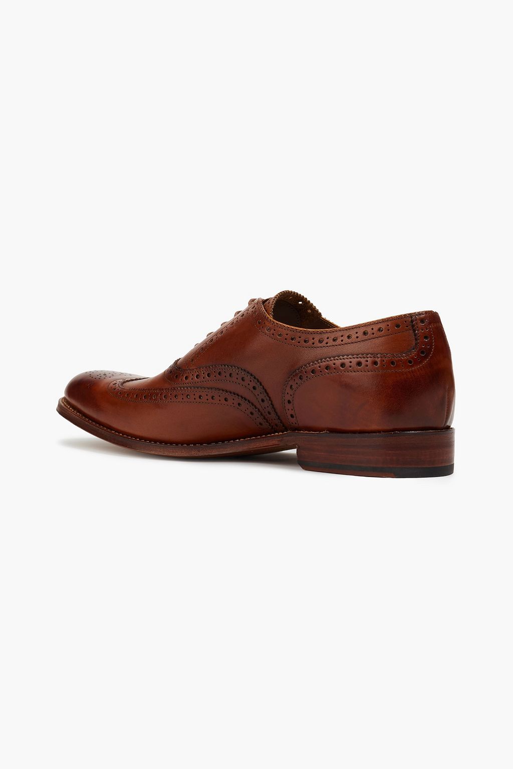 GRENSON Burnished-leather brogues