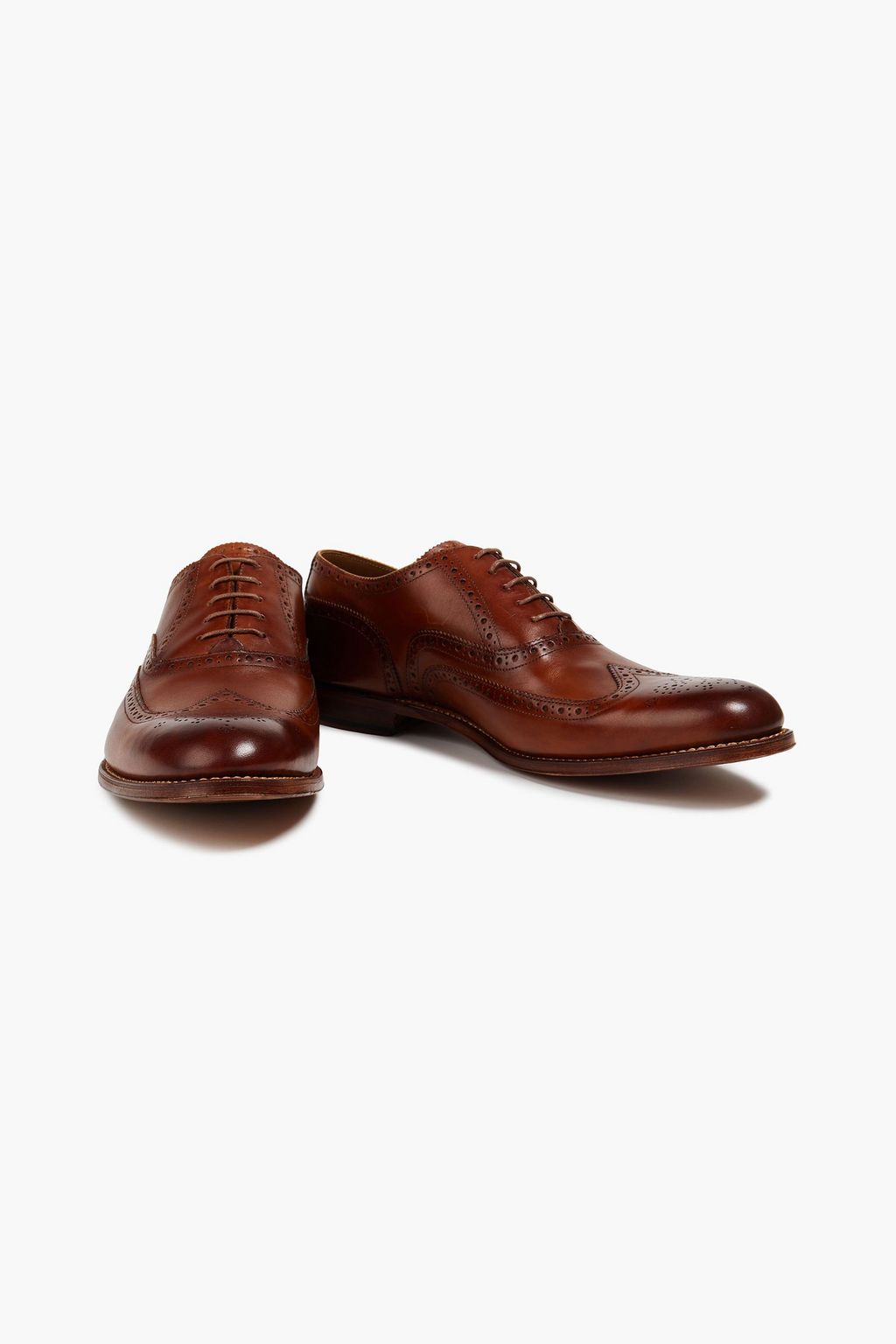 GRENSON Burnished-leather brogues