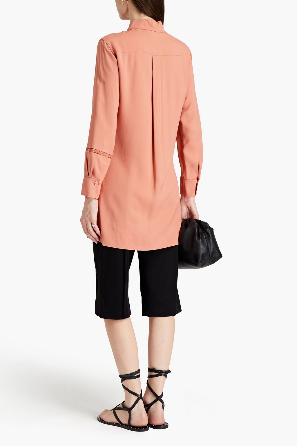 CHLOÉ Lace-trimmed twill shirt