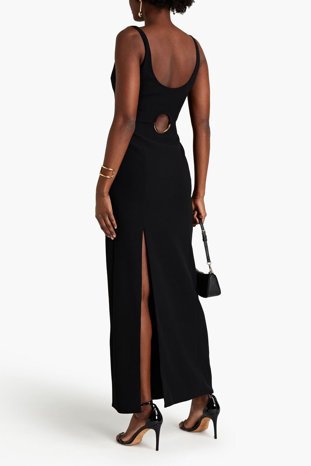 VERSACE Cutout silk-crepe gown