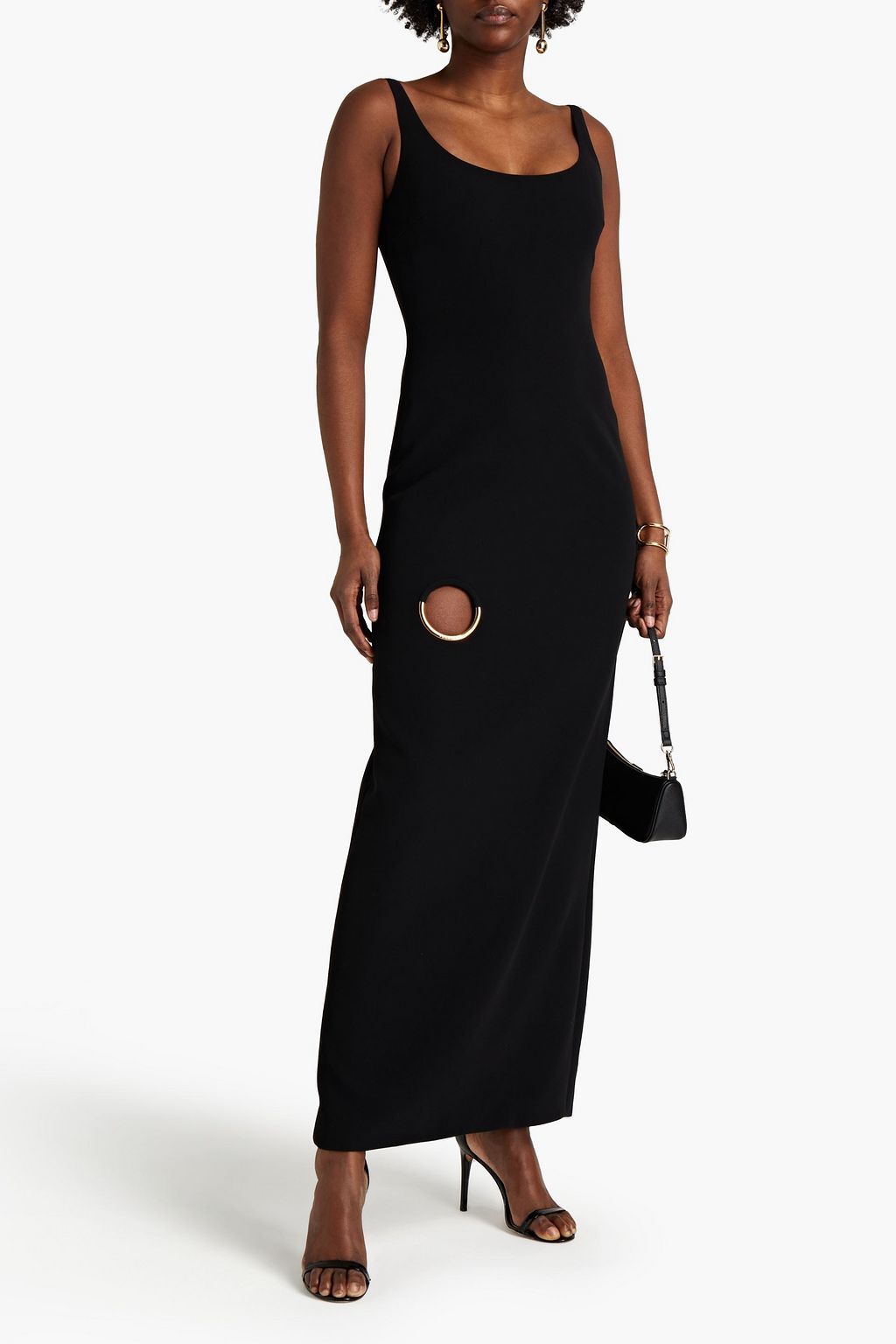 VERSACE Cutout silk-crepe gown