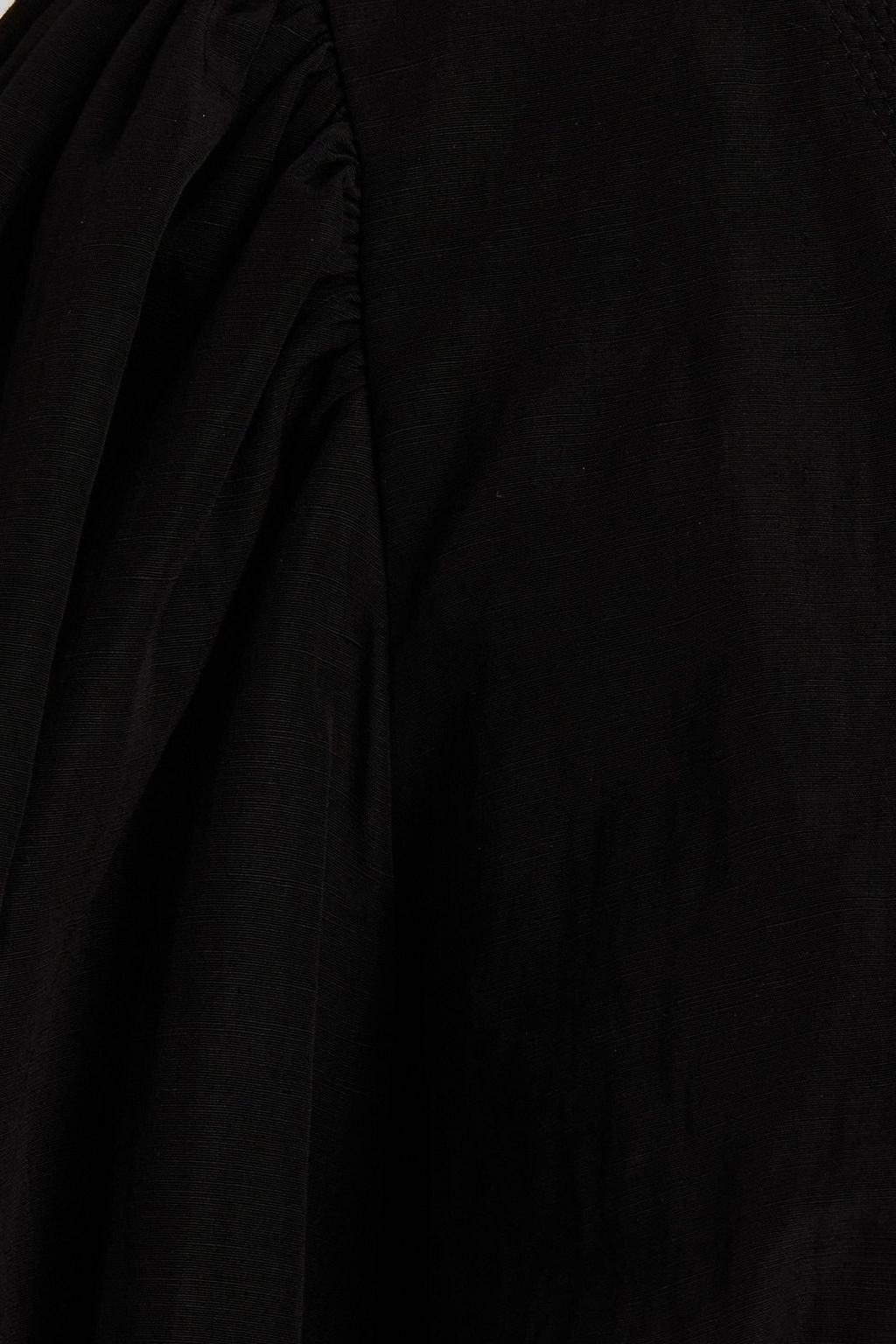 LOEWE Cropped gathered shantung wrap top