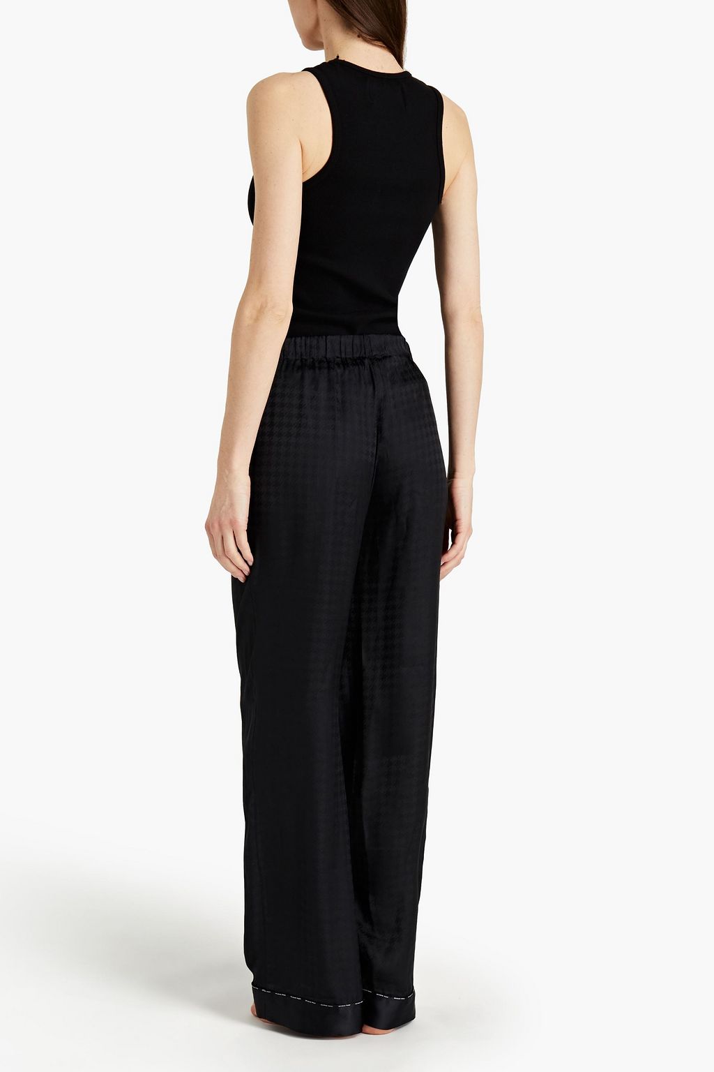 BALMAIN Houndstooth silk-jacquard pajama pants