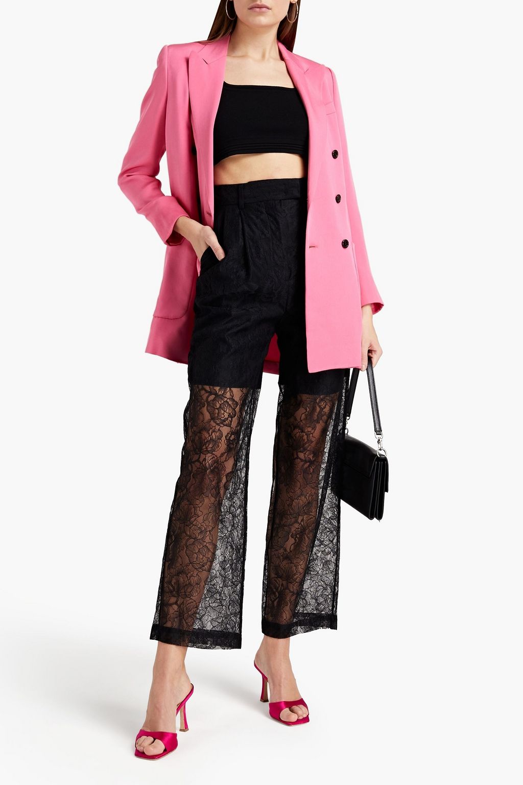 MSGM Lace straight-leg pants