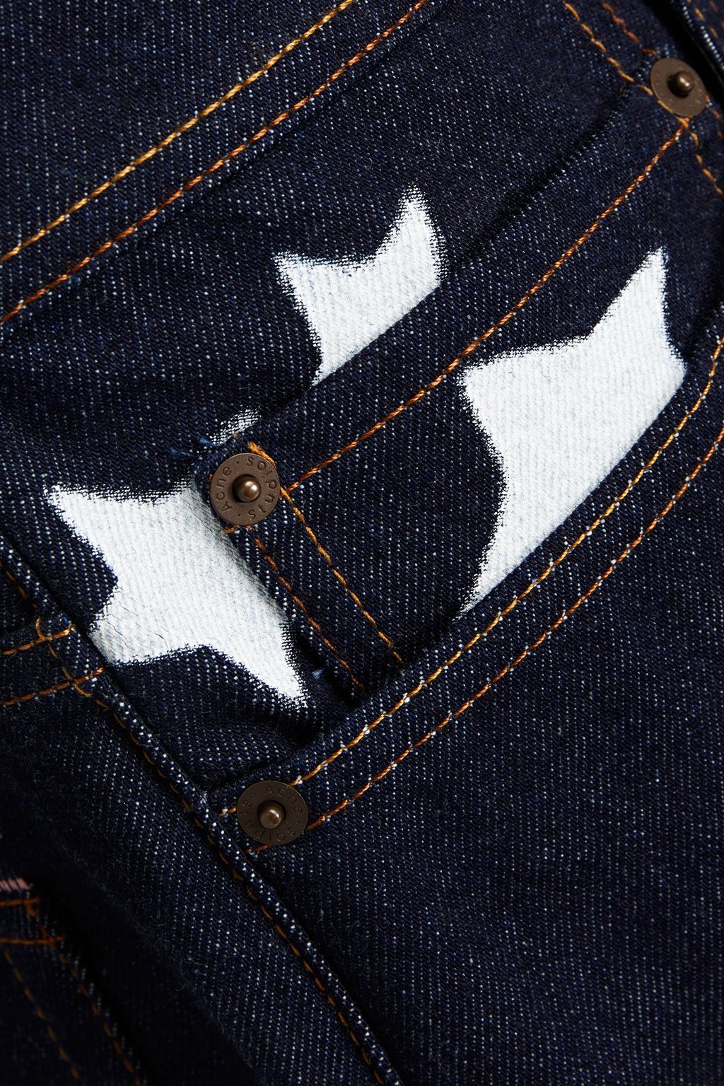 ACNE STUDIOS BLÅ KONST Painted denim shorts
