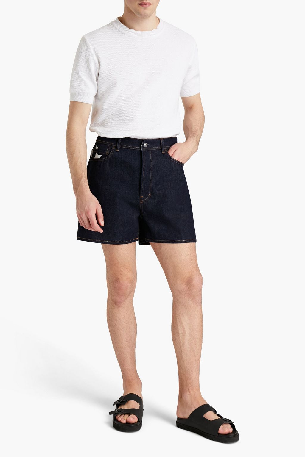 ACNE STUDIOS BLÅ KONST Painted denim shorts