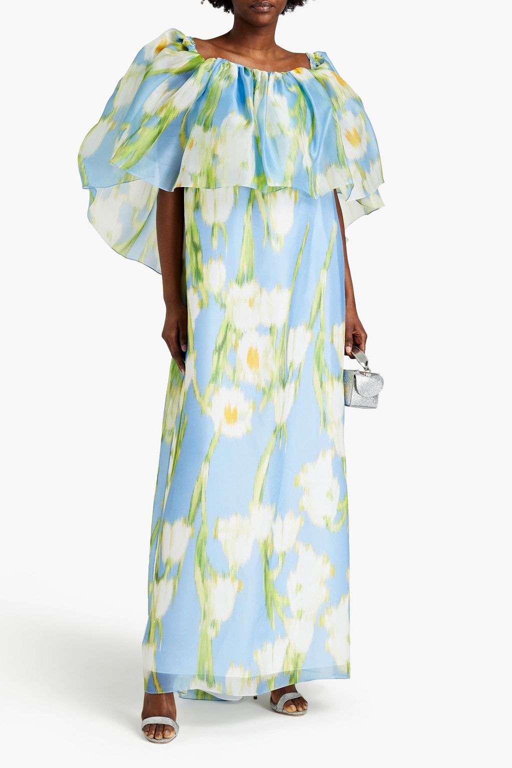CAROLINA HERRERA Ruffled printed silk-organza dress