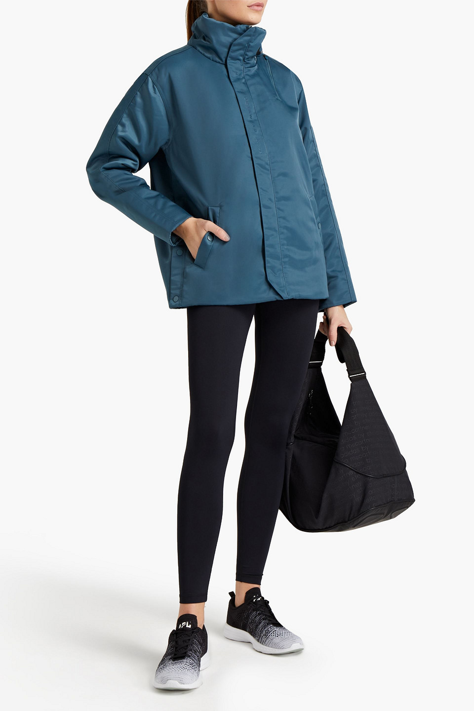 Nike Printed Satin-twill Jacket In Blue