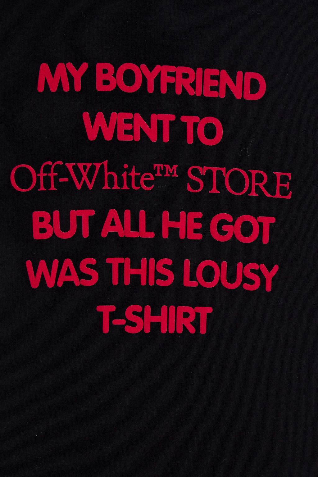 OFF-WHITE™ My Boyfriend flocked printed cotton T-shirt