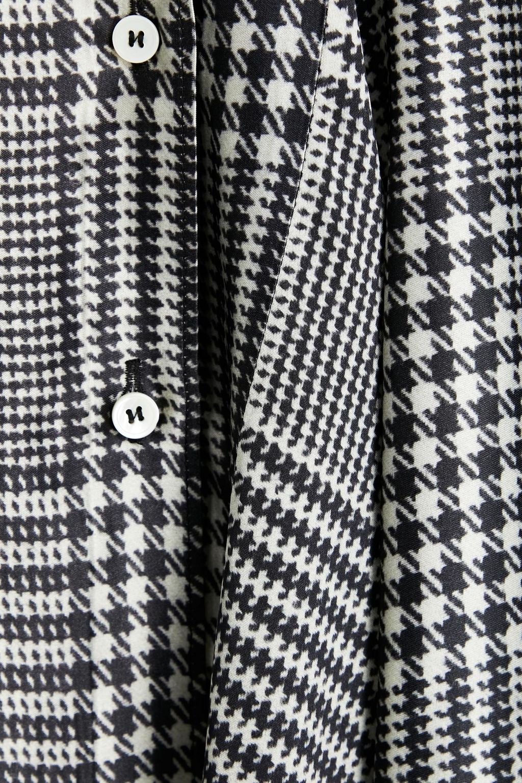 MM6 MAISON MARGIELA Asymmetric Prince of Wales checked satin shirt
