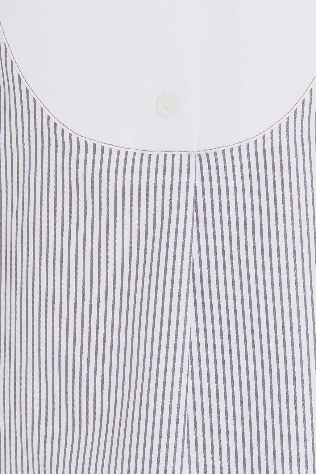 CHLOÉ Embroidered striped cotton-poplin shirt