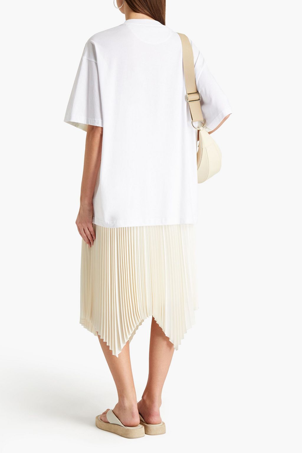 ACNE STUDIOS Oversized paneled cotton-jersey T-shirt