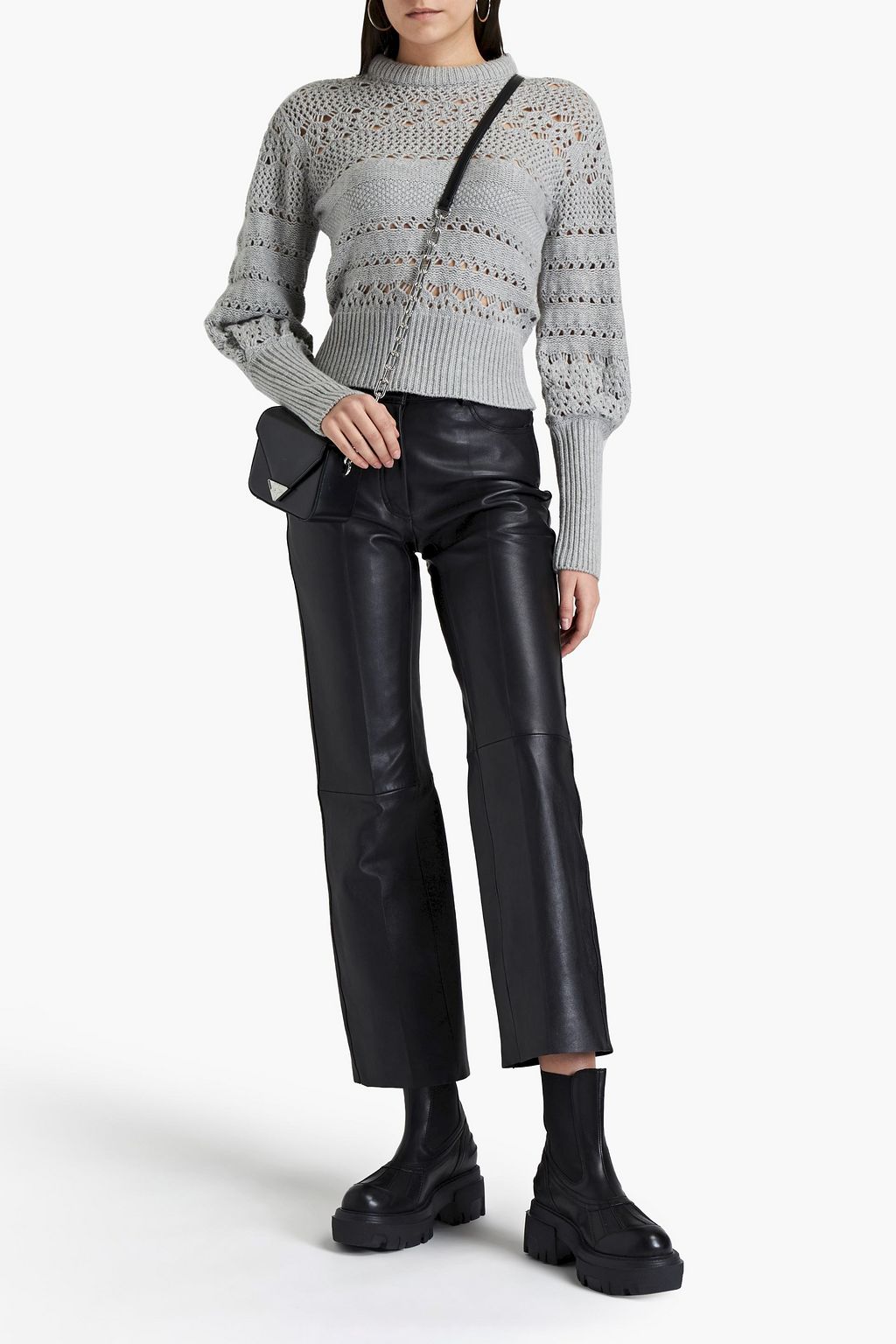RAG & BONE Jane pointelle-knit wool and cashmere-blend sweater