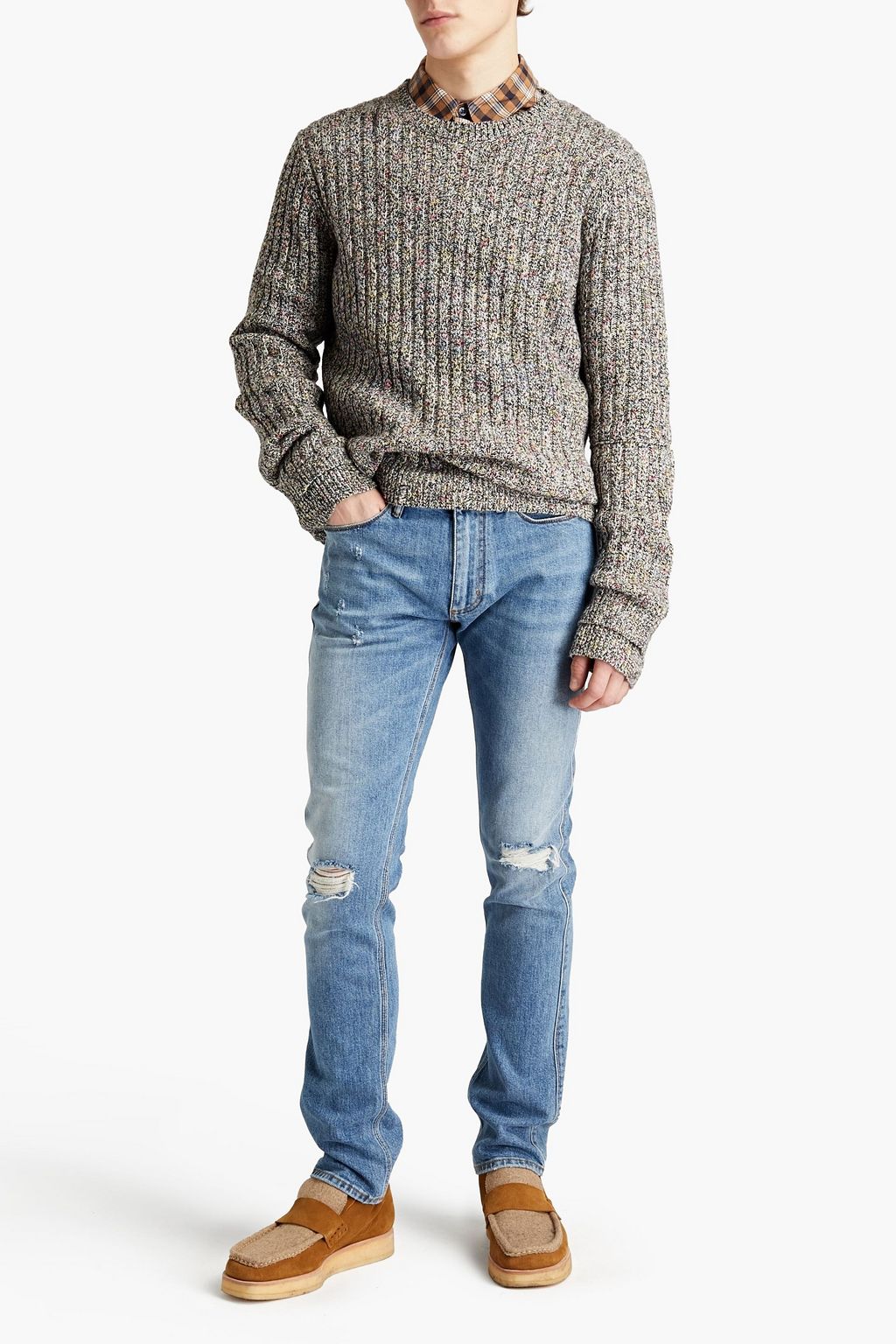 ACNE STUDIOS Max slim-fit distressed denim jeans