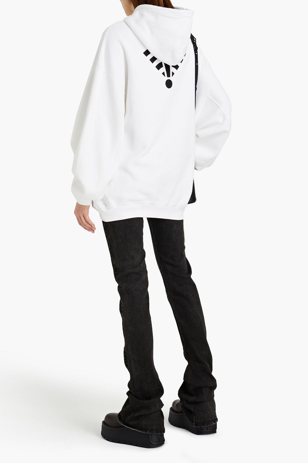 BALENCIAGA Oversized printed cotton-fleece hoodie