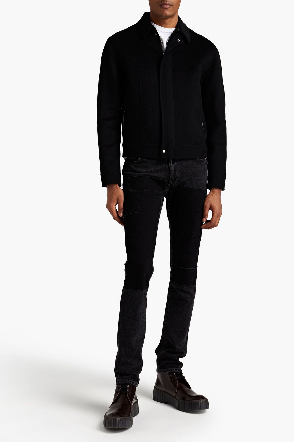 ACNE STUDIOS North skinny-fit patchwork-effect denim jeans