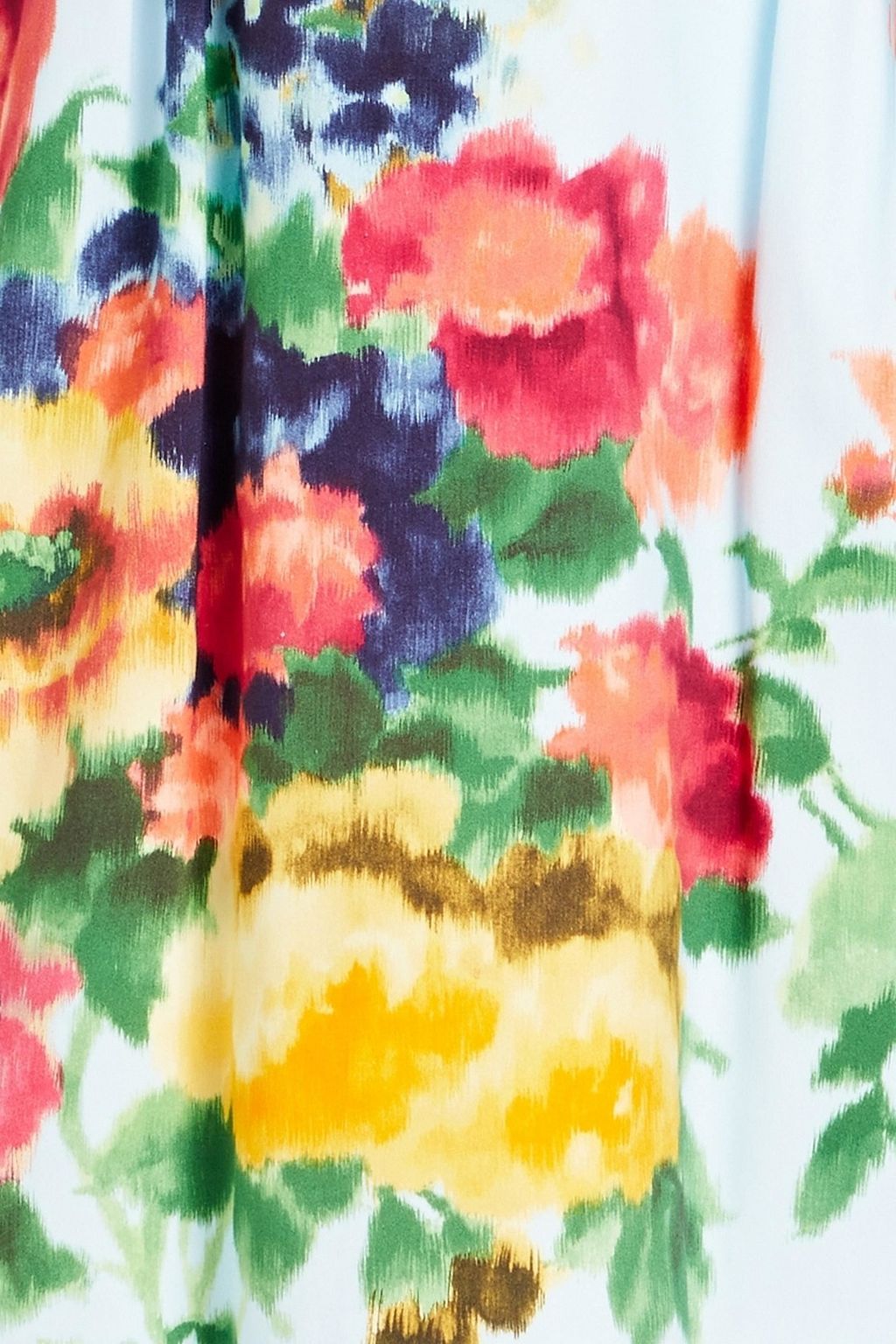 CAROLINA HERRERA Pleated floral-print stretch-cotton poplin mini dress