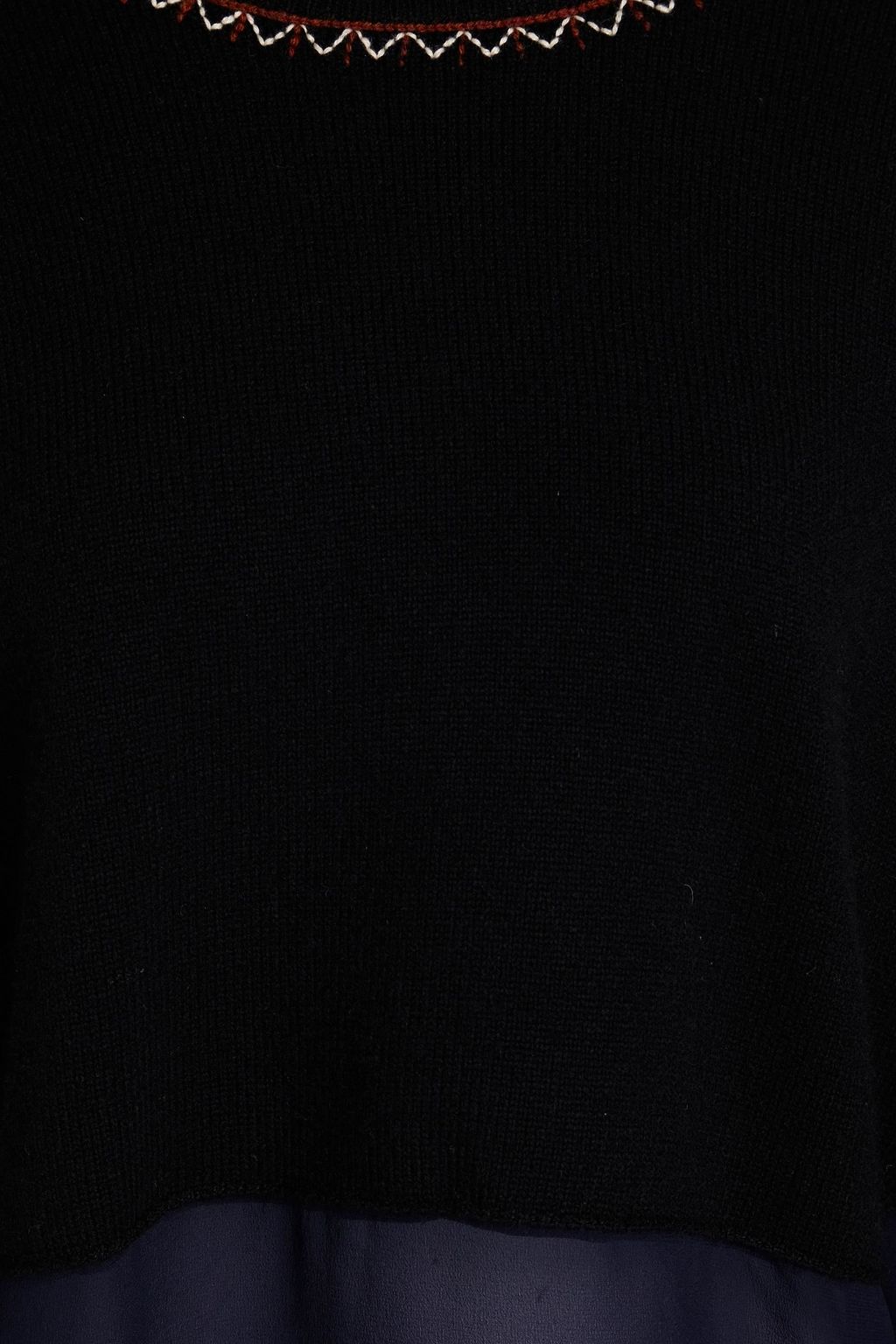 CHLOÉ Chiffon-paneled cashmere sweater