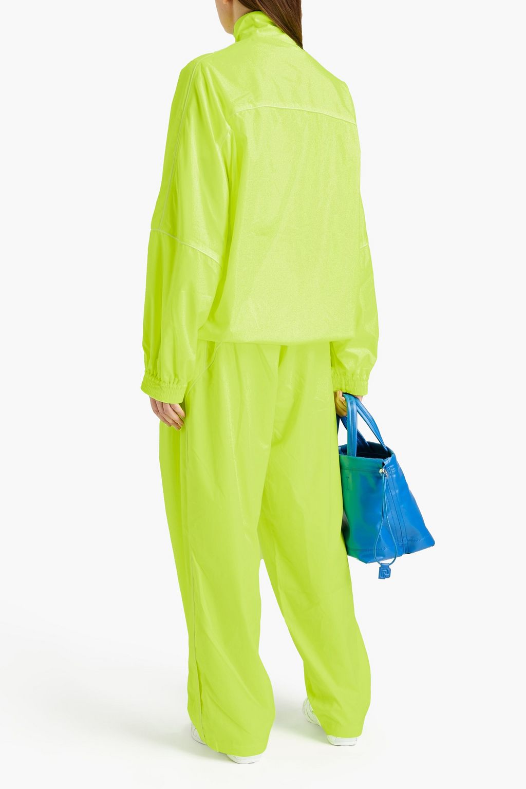 BALENCIAGA Neon shell track pants