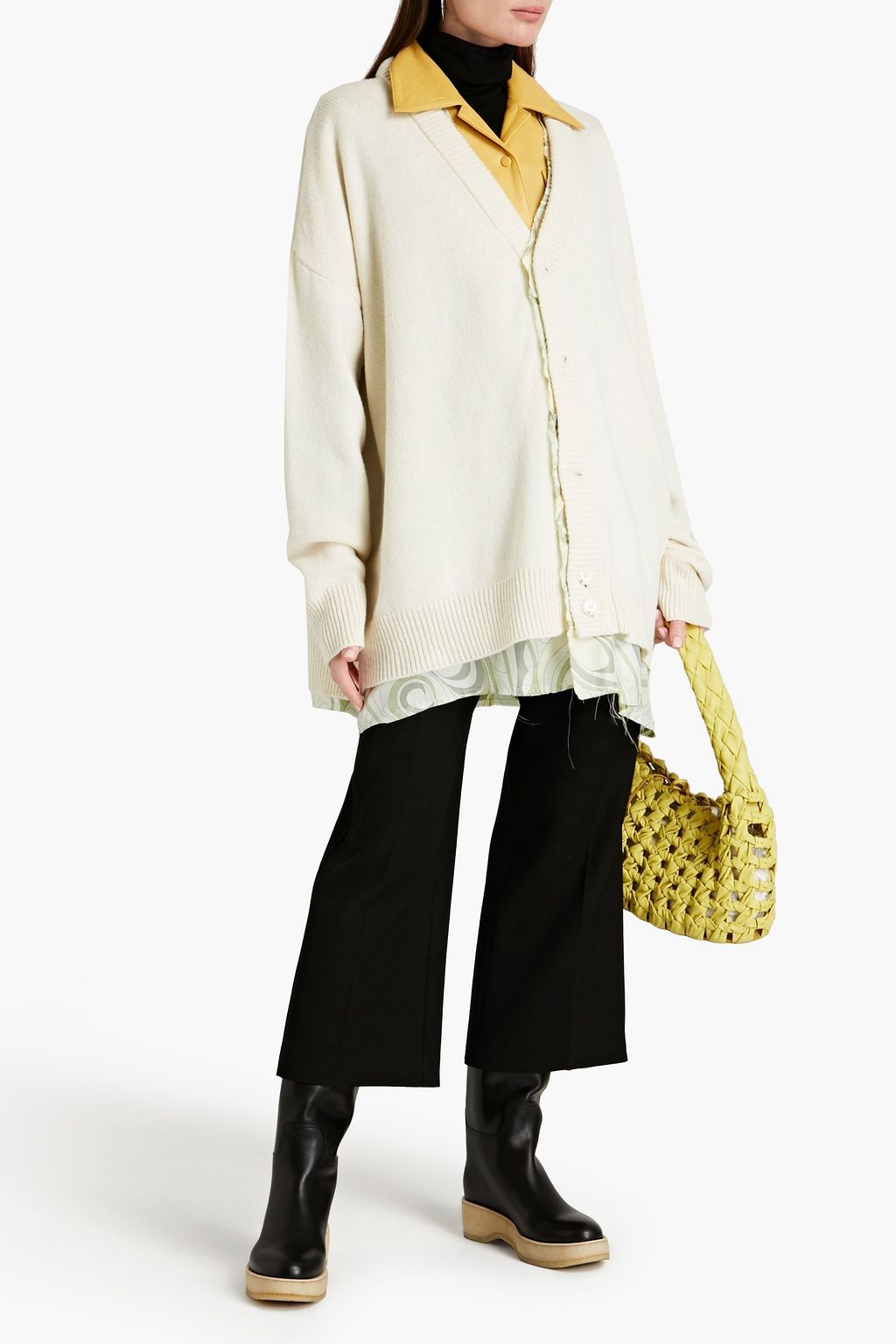 RAF SIMONS Merino wool cardigan
