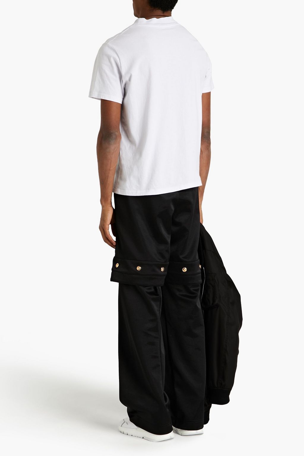 VERSACE Convertible printed stretch-jersey pants