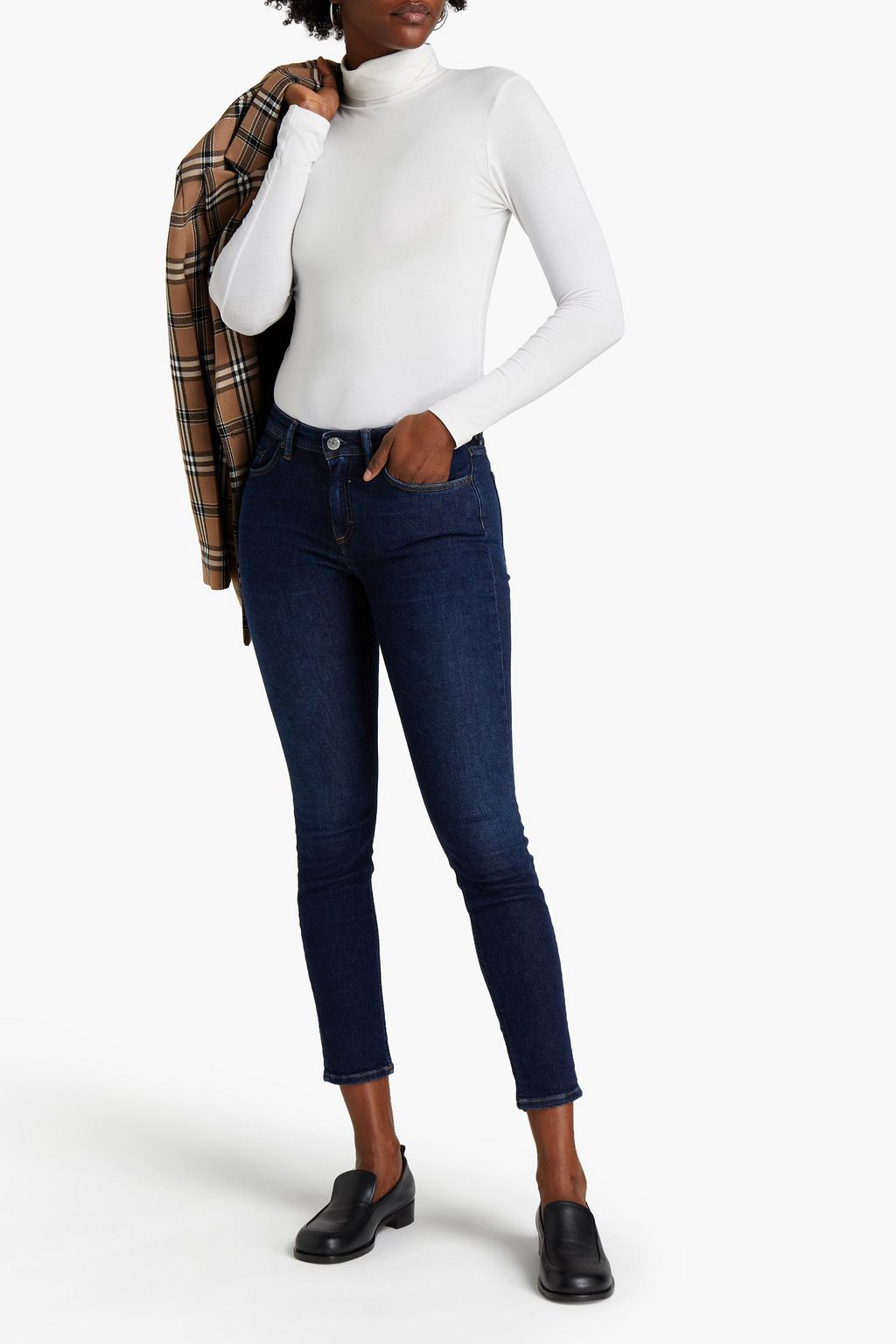 ACNE STUDIOS BLÅ KONST Faded mid-rise skinny jeans