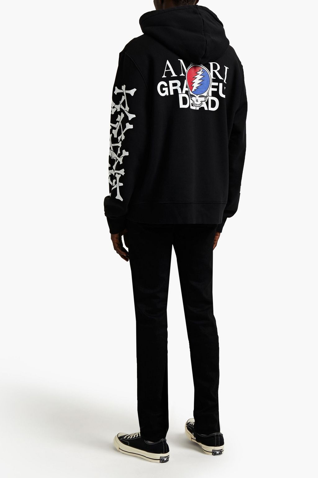 AMIRI Logo-appliquéd printed French cotton-terry hoodie